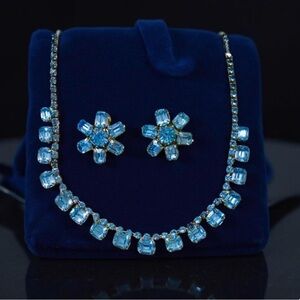 Weiss Blue Necklace and earrings are Clio Ons Vintage